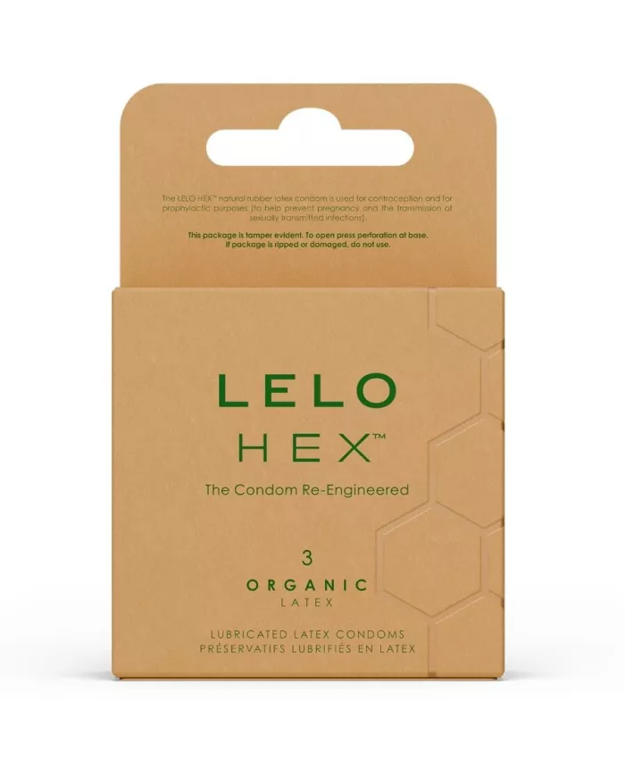 LELO - HEX BOÎTE DE PRÉSERVATIFS BIOLOGIQUES 3 UNITÉS