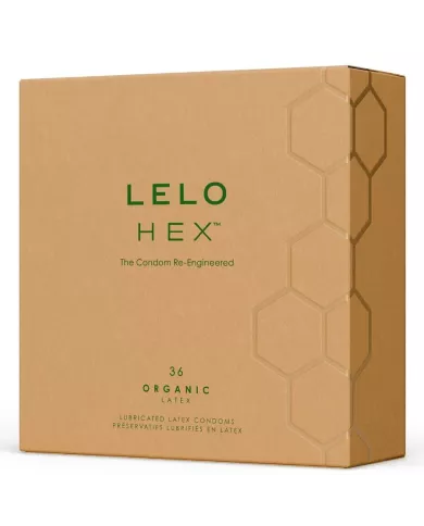 LELO - HEX BOÎTE DE PRÉSERVATIFS BIOLOGIQUES 36 UNITÉS