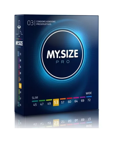 MY SIZE - PRO PRESERVATIFS 53 MM 3 UNITES
