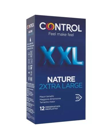 CONTROL - PRÉSERVATIFS NATURE 2XTRA GRANDS XXL - 12 UNITÉS
