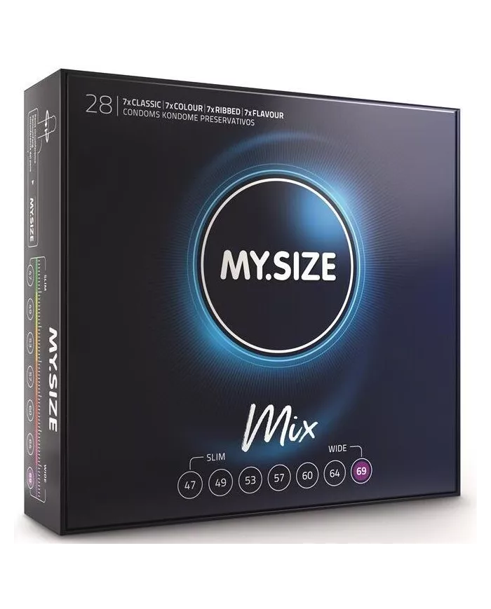 MY SIZE - MIX PRÉSERVATIFS 69 MM 28 UNITÉS MY SIZE - MIX PRÉSERVATIFS 69 MM 28 UNITÉS