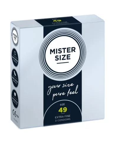 MISTER SIZE - PRÉSERVATIF TAILLE S 49 MM (3 UNITÉS)