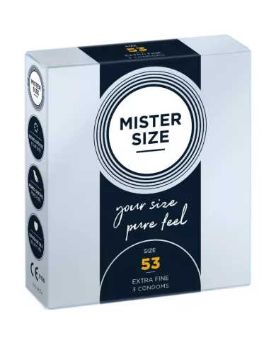 MISTER SIZE - PRÉSERVATIF TAILLE M 53 MM (3 UNITÉS)