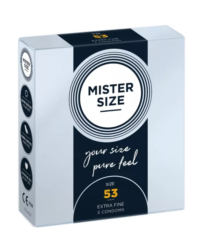 MISTER SIZE - PRÉSERVATIF TAILLE M 53 MM (3 UNITÉS) MISTER SIZE - PRÉSERVATIF TAILLE M 53 MM (3 UNITÉS)