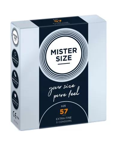 MISTER SIZE - PRÉSERVATIF TAILLE L 57 MM (3 UNITÉS)