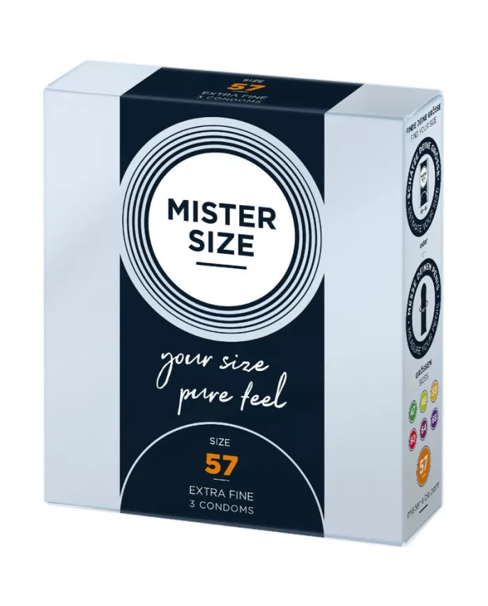 MISTER SIZE - PRÉSERVATIF TAILLE L 57 MM (3 UNITÉS) MISTER SIZE - PRÉSERVATIF TAILLE L 57 MM (3 UNITÉS)