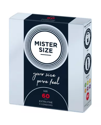 MISTER SIZE - PRÉSERVATIF TAILLE XL 60 MM (3 UNITÉS)