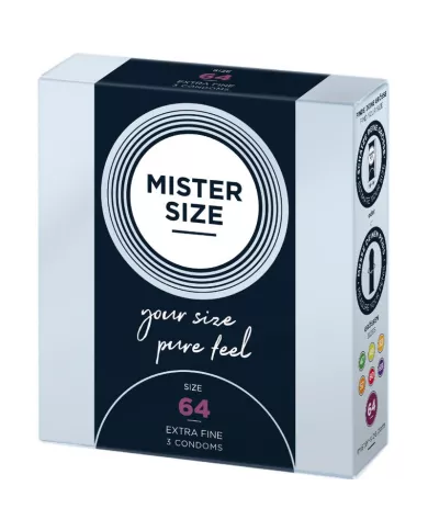 MISTER SIZE - PRÉSERVATIFS TAILLE XXL 64 MM (3 UNITÉS)