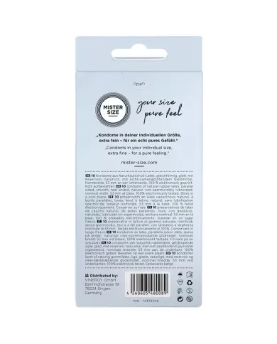 MISTER SIZE - PRÉSERVATIF TAILLE M 53 MM (10 UNITÉS)