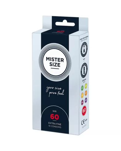 MISTER SIZE - PRÉSERVATIF TAILLE XL 60 MM (10 UNITÉS)
