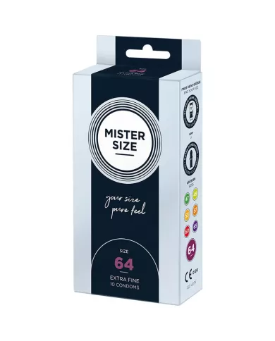 MISTER SIZE - PRÉSERVATIFS TAILLE XXL 64 MM (10 UNITÉS)