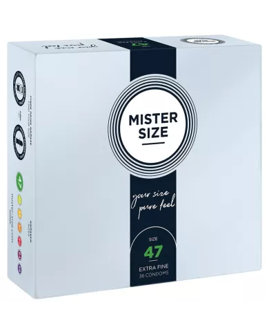 MISTER SIZE - PRÉSERVATIFS TAILLE XS 47 MM (36 UNITÉS)