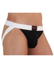 BURN - 004 JOCK NOIR BRILLANT / BLANC S