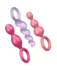 SATISFYER - JEU DE BOUCHONS ANAL 3 PCS TRICOLORE SATISFYER - JEU DE BOUCHONS ANAL 3 PCS TRICOLORE