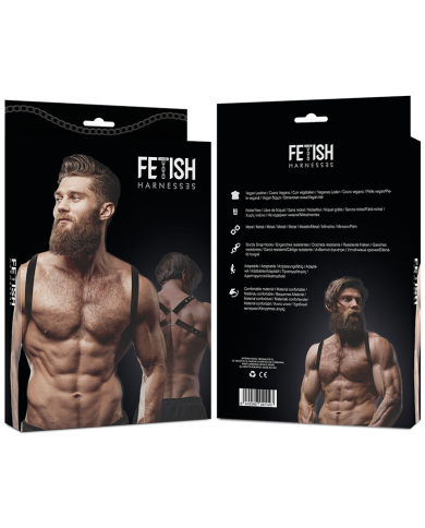 FETISH SUBMISSIVE ATTITUDE - HARNAIS DOS EN ÉCO-CUIR POUR HOMMES