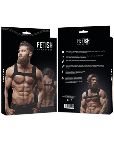 FETISH SUBMISSIVE ATTITUDE - HARNAIS DE POITRINE EN NÉOPRÈNE POUR HOMMES TAILLE L