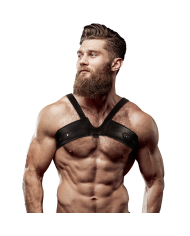 FETISH SUBMISSIVE ATTITUDE - HARNAIS DE POITRINE EN ÉCO-CUIR POUR HOMMES BRIGADE