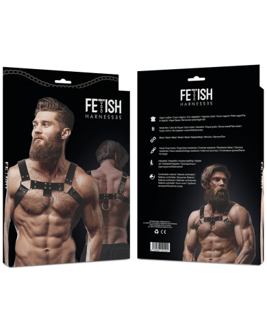 FETISH SUBMISSIVE ATTITUDE - HARNAIS DE POITRINE EN ÉCO-CUIR POUR HOMMES