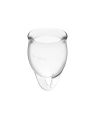 SATISFYER - COUPE MENSTRUELLE FEEL CONFIDENT BLEU FONCÉ 15 + 20 ML