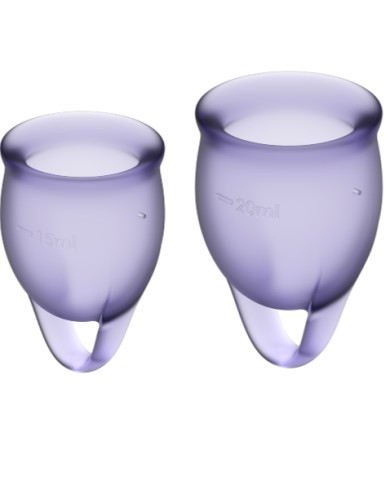 SATISFYER - COUPE MENSTRUELLE FEEL CONFIDENT VIOLET 15 + 20 ML