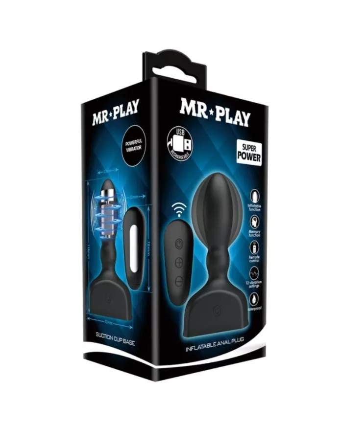 MR PLAY - TÉLÉCOMMANDE DE PLUG ANAL GONFLABLE NOIR MR PLAY - TÉLÉCOMMANDE DE PLUG ANAL GONFLABLE NOIR