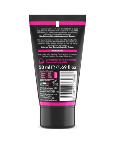 INTIMATELINE LUXURIA - GEL SEXUEL ORAL SAVEUR CERISE 50 ML
