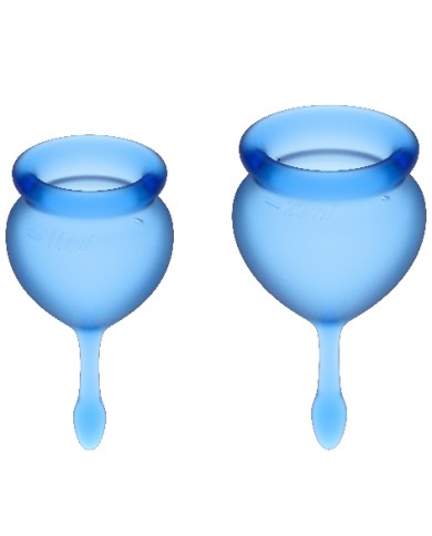 SATISFYER - COUPE MENSTRUELLE FEEL GOOD BLEU FONCÉ 15 + 20 ML