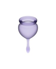 SATISFYER - COUPE MENSTRUELLE FEEL GOOD BLEU FONCÉ 15 + 20 ML