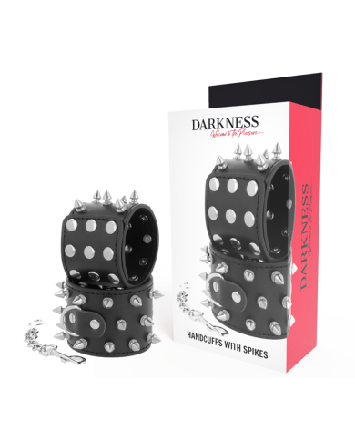 DARKNESS - MENOTTES À POINTES NOIRES SKULLS AND BONES