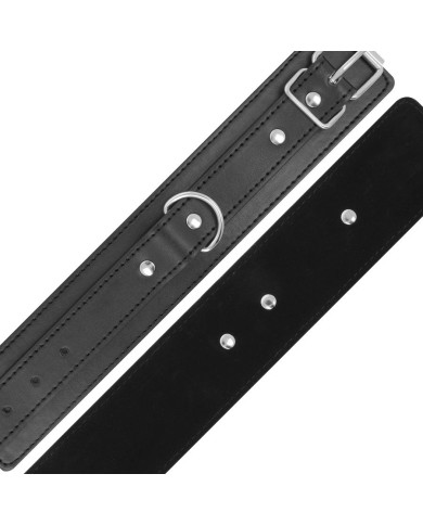 DARKNESS - MENOTTES RÉGLABLES NOIRES AVEC DOUBLE RUBAN DE RENFORT
