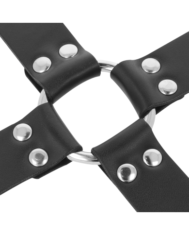 DARKNESS - MENOTTES EN CUIR POUR PIEDS ET MAINS NOIR