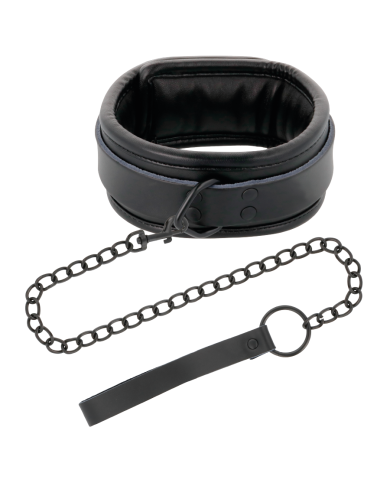 DARKNESS - MENOTTES ET COLLIER EN CUIR NOIR