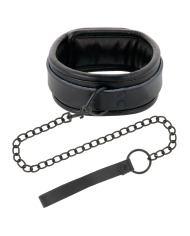DARKNESS - MENOTTES ET COLLIER EN CUIR NOIR