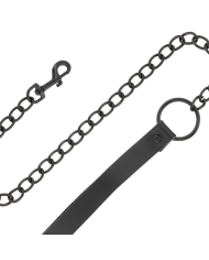 DARKNESS - MENOTTES ET COLLIER EN CUIR NOIR