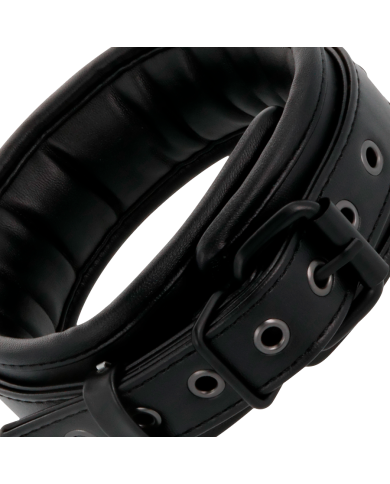 DARKNESS - MENOTTES ET COLLIER EN CUIR NOIR