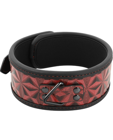 BEGME - COLLIER EN CUIR VÉGAN PREMIUM ÉDITION ROUGE AVEC DOUBLURE EN NÉOPRÈNE