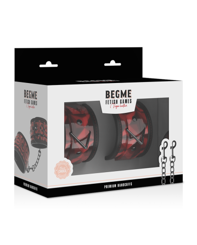 BEGME - MENOTTES PREMIUM ÉDITION ROUGE AVEC DOUBLURE EN NÉOPRÈNE