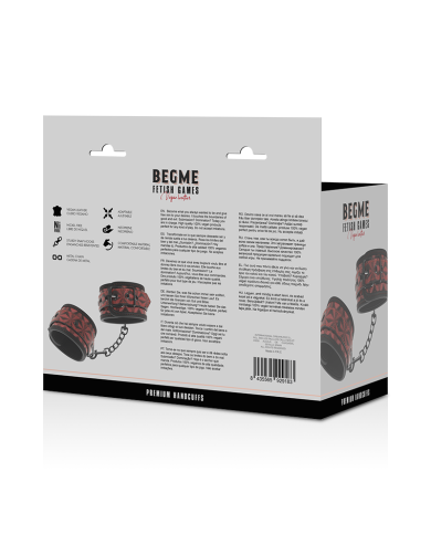 BEGME - MENOTTES PREMIUM ÉDITION ROUGE AVEC DOUBLURE EN NÉOPRÈNE