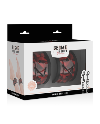 BEGME - CHEVILLES PREMIUM ÉDITION ROUGE AVEC DOUBLURE EN NÉOPRÈNE