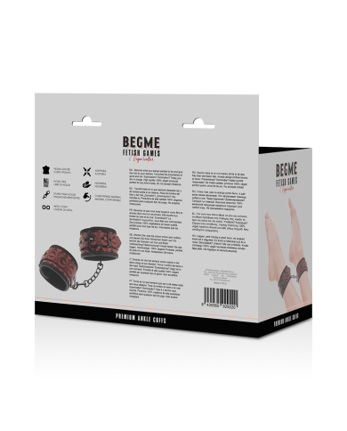BEGME - CHEVILLES PREMIUM ÉDITION ROUGE AVEC DOUBLURE EN NÉOPRÈNE