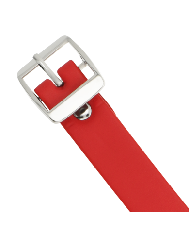 COQUETTE CHIC DESIRE - COLLIER CUIR VEGAN ROUGE FEMME ACCESSOIRE FÉTICHE