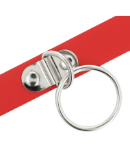 COQUETTE CHIC DESIRE - COLLIER CUIR VEGAN ROUGE FEMME ACCESSOIRE FÉTICHE