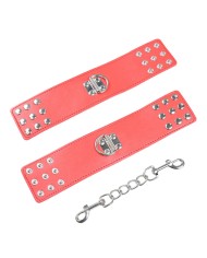 OHMAMA FETISH - MENOTTES ROUGES AVEC FERMETURE À PRESSION