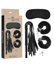 INTENSE - FETISH PLAYSET ÉROTIQUE 1 AVEC MENOTTES, MASQUE AVEUGLE ET FLOGGER