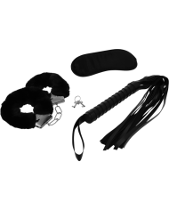 INTENSE - FETISH PLAYSET ÉROTIQUE 1 AVEC MENOTTES, MASQUE AVEUGLE ET FLOGGER