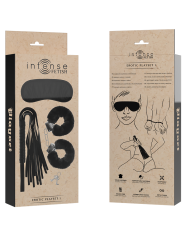 INTENSE - FETISH PLAYSET ÉROTIQUE 1 AVEC MENOTTES, MASQUE AVEUGLE ET FLOGGER