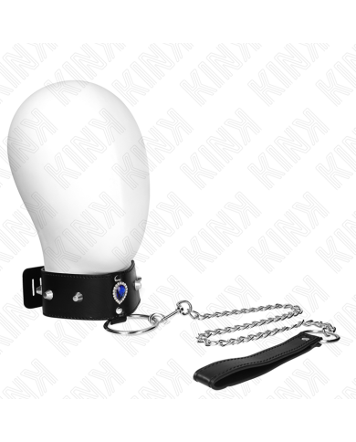 KINK - COLLIER 65 CM AVEC BRACELET AVEC DIAMANTS BLEU AJUSTABLE 36-43 CM X 5 CM