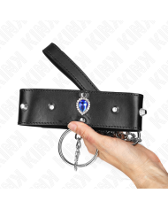KINK - COLLIER 65 CM AVEC BRACELET AVEC DIAMANTS BLEU AJUSTABLE 36-43 CM X 5 CM