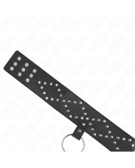 KINK - COLLIER 65 CM AVEC LAISSE AVEC CLOUS ARGENTÉS MODÈLE 3 RÉGLABLE 36-43 CM X 5 CM