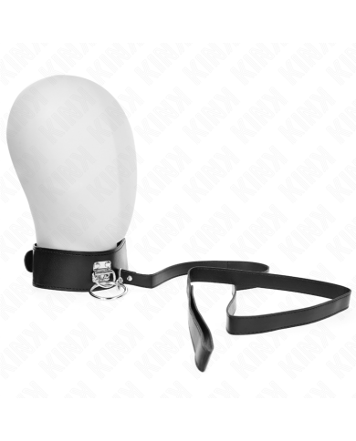 KINK - LAISSE CLOUTÉE 116 CM COLLIER AVEC SANGLE EN CUIR 50 X 5 CM